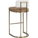 Larissa 37.75 inch Napa Cognac / Rhea Light Barley Barstool